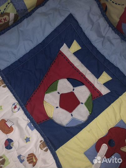 Бордюр, одеяло и простынь на резинке