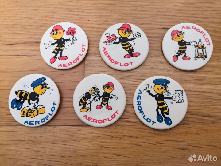 Значки Aeroflot пчёлки