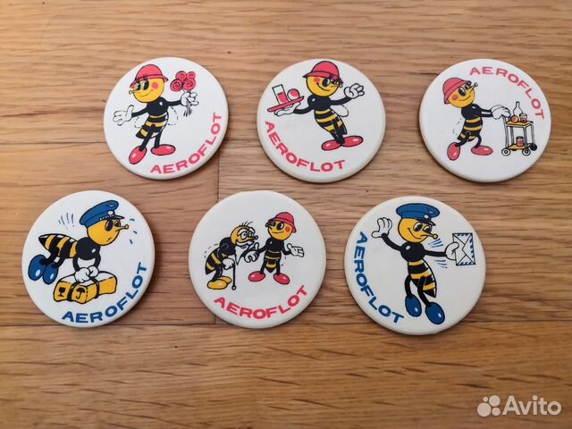 Значки Aeroflot пчёлки