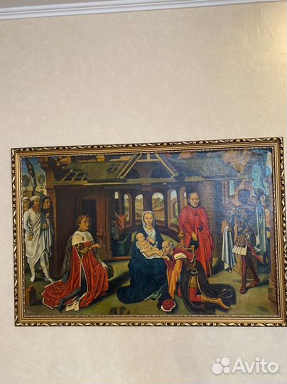 Картина масло антикварная. 