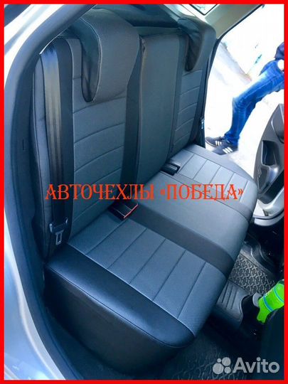 Чехлы LADA Xray из экокожи чёрно-серые Классика