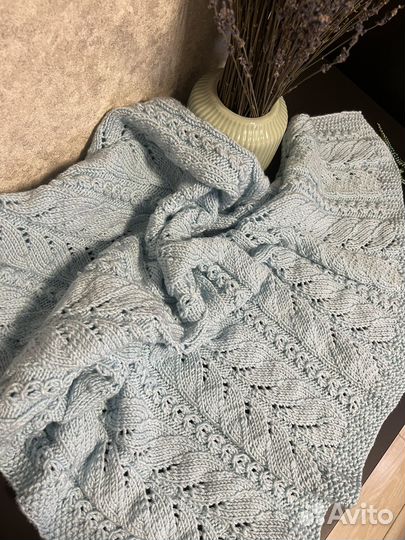 Плед вязаный ручная работа