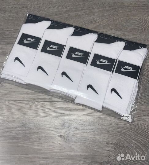 Носки nike высокие белые 10 пар