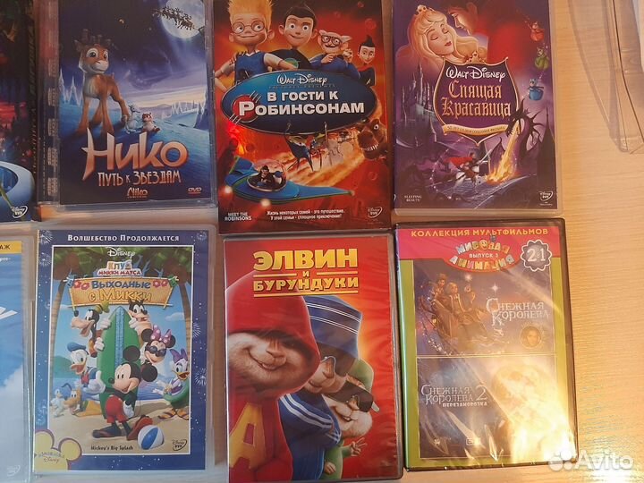 DVD диски мультфильмы Дисней и др