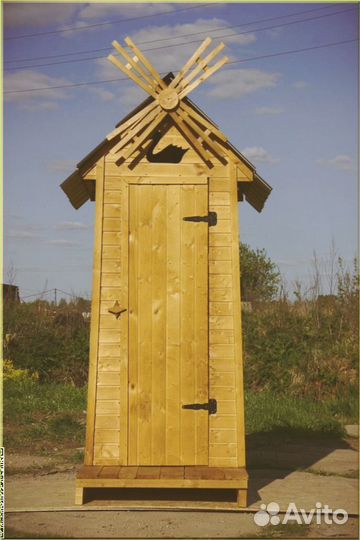 Дачный туалет с декором и установкой YLJ