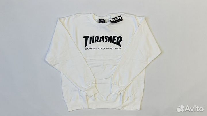 Свитшот Thrasher Skate Mag Basic Logo White