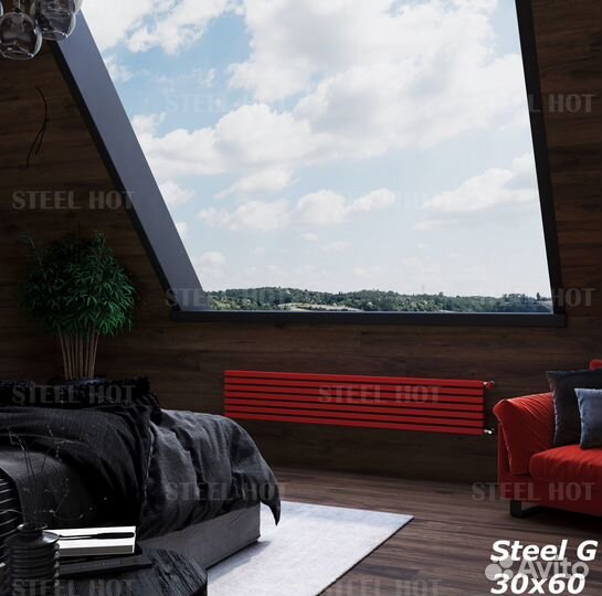 Горизонтальный радиатор Steel-Hot от производителя