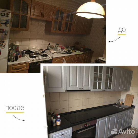 Замена фасадов кухни
