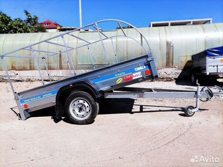 Самосвальный прицеп старт A2512 тент 1000 мм