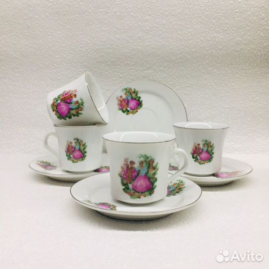 Набор посуды чайные пары молочник