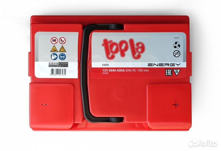 Аккумулятор Topla 60 Ач для Skoda Octavia