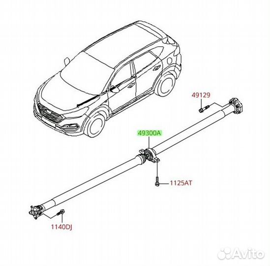 Карданный вал Hyundai Tucson TL G4nahu875034 2018