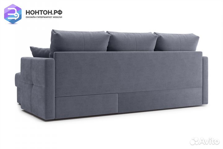 Диван угловой дельфин Вита темно-серый