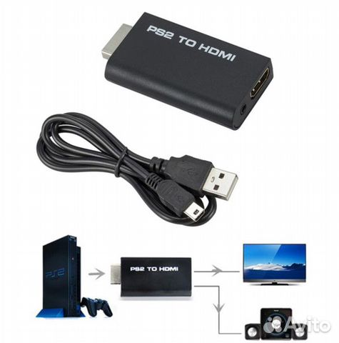 Адаптер PS2 to hdmi. Переходник для PlayStation 2