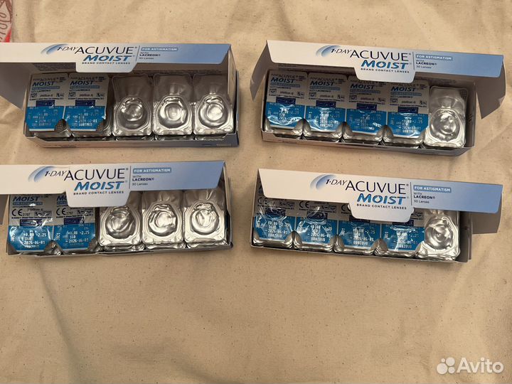 Линзы контактные Acuvue Moist 1 day astigmatism