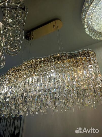 Люстра подвесная дизайнерская с хрусталём
