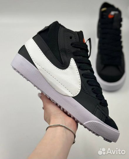 Кроссовки Nike blazer MID 77 jumbo Чёрные