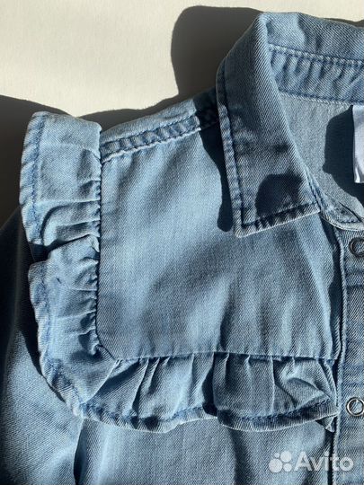 Джинсовая рубашка hm