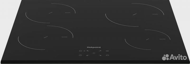 Встраиваемая варочная панель индукционная hotpoint hq 1460s bf черный