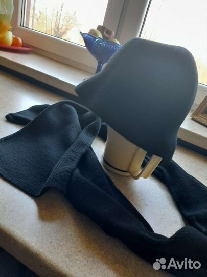 Шляпа с шарфом коплект