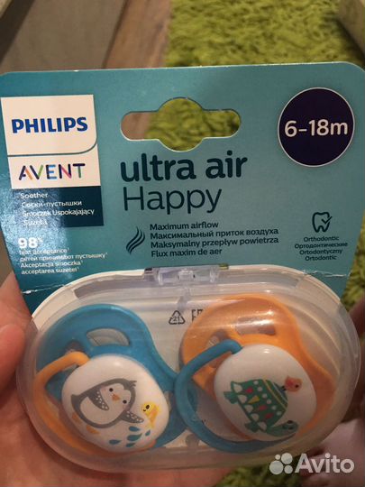 Пустышка соска avent 6-18 новые