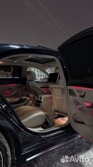 Mercedes S Class в аренду с водителем трансфер
