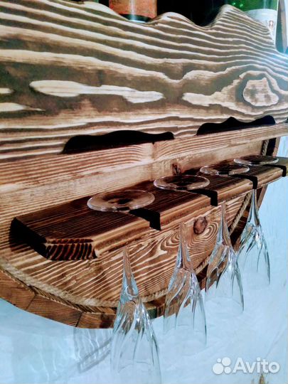 Винная полка из дерева