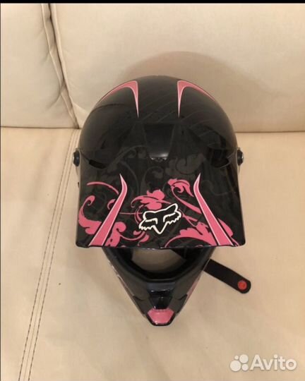 Мотоциклетный шлем Fox женский, подростковый почти
