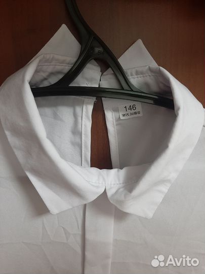 Блузка белая для девочек 146