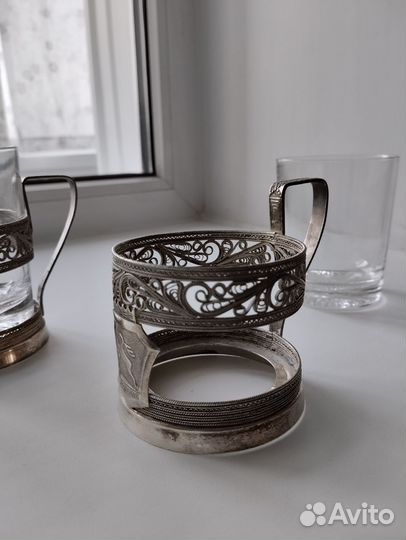 Подстаканники горький со стаканами