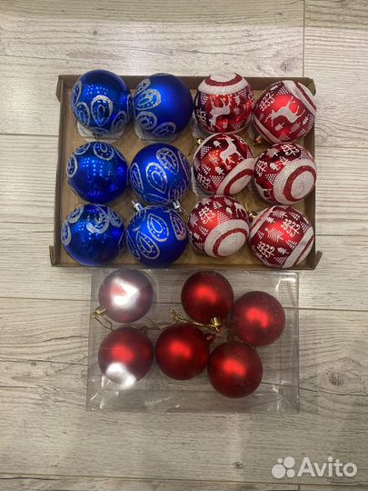 Елочные игрушки пластик