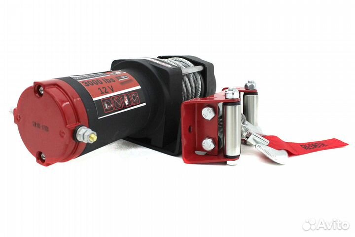 Лебедка УАЗ 12В 3000 lbs (1360 кг) (стальной трос)