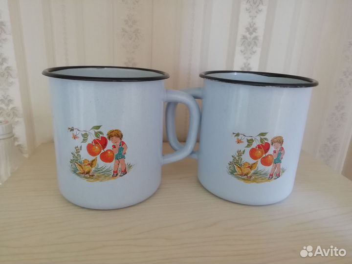 Кружка эмалированная большая