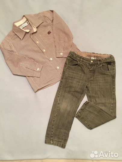 Джинсы и рубашка фирмы Mixtillo(Италия) 3 года/98с