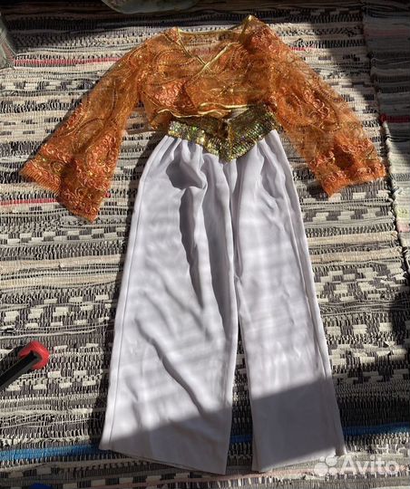 Восточные широкие брюки с накидкой