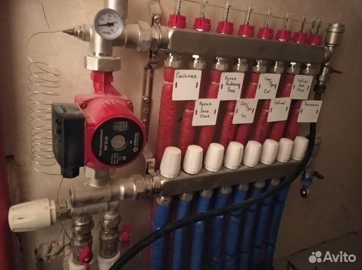 Монтаж отопления, установка теплых полов