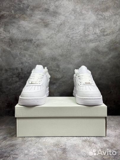 Зимние Nike AF1: Белый Комфорт мужские