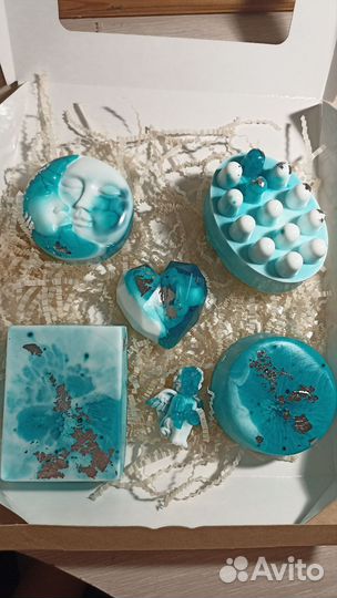 Подарочный набор, свечи, мыло, гипсовый декор