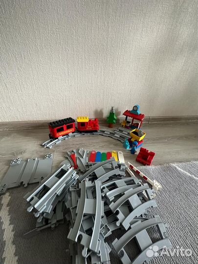 Lego duplo железная дорога поезд на паровой тяге