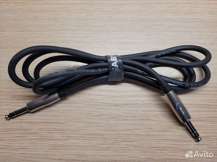 Кабель Sсhulz 2 х jack 6.3 мм, стерео, 2м