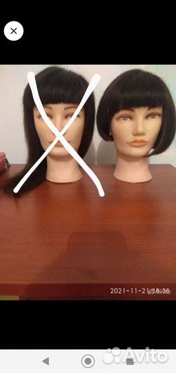 Маникен с натуральными волосами