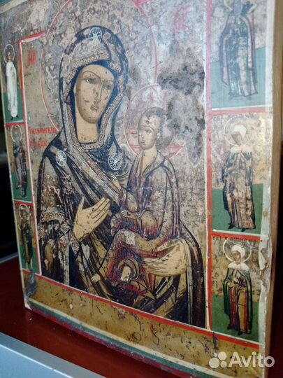 Икона Тихвинская Пресвятая Богородица 19 век