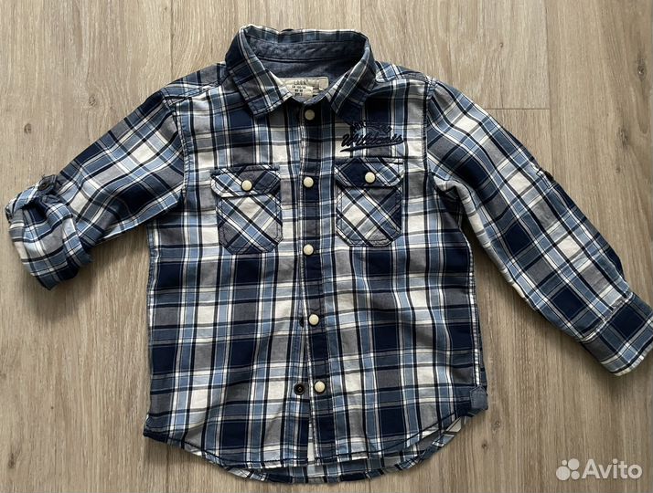 Рубашка в клетку детская