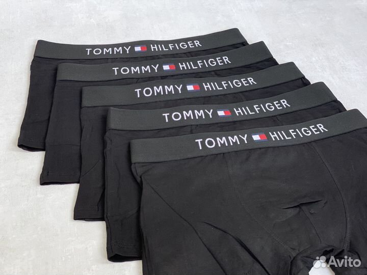 Черные трусы Tommy Hilfiger 5 штук