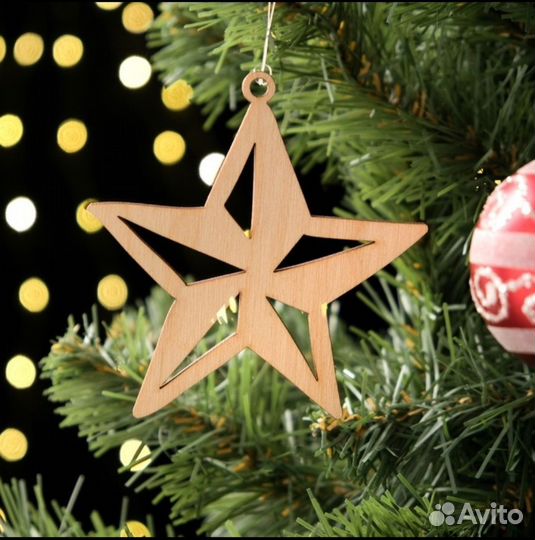 Деревянные игрушки на ёлку
