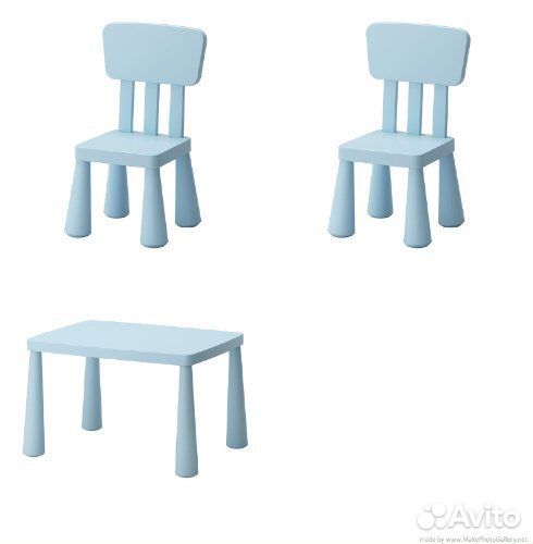 Стол + 2 стула Маммут Икеа