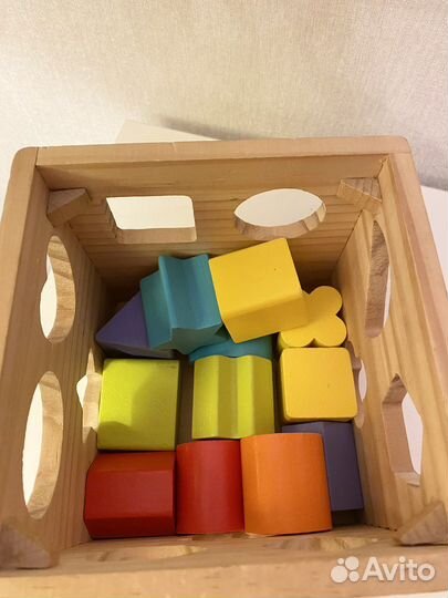 Кубик сортер деревянный