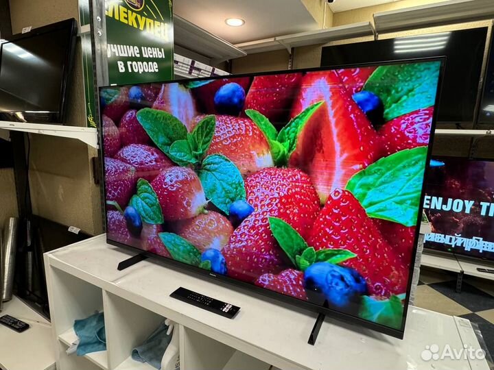 Огромный яркий 4K SMART TV Philips 130см