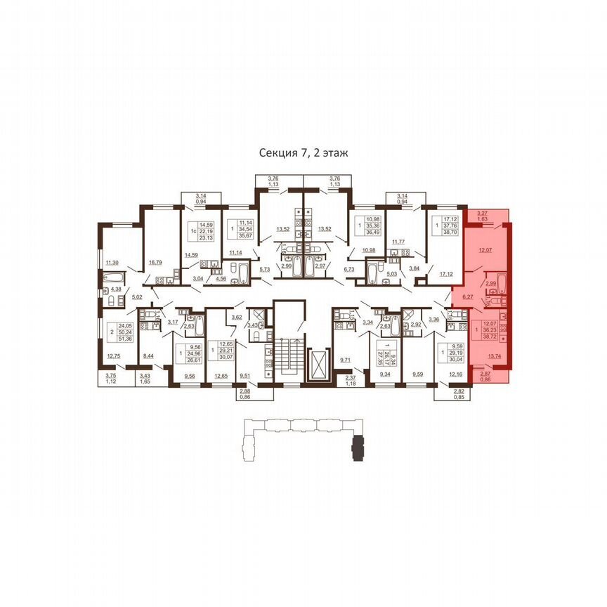 1-к. квартира, 38,7 м², 5/6 эт.