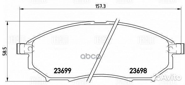 Колодки тормозные nissan murano/pathfinder/qash